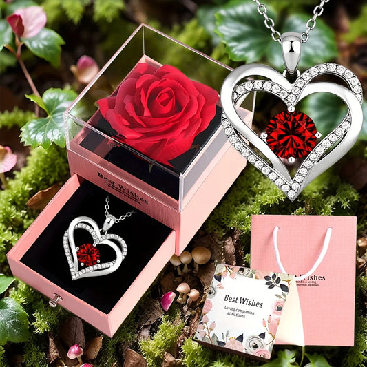 Everlasting Heart Rose Set